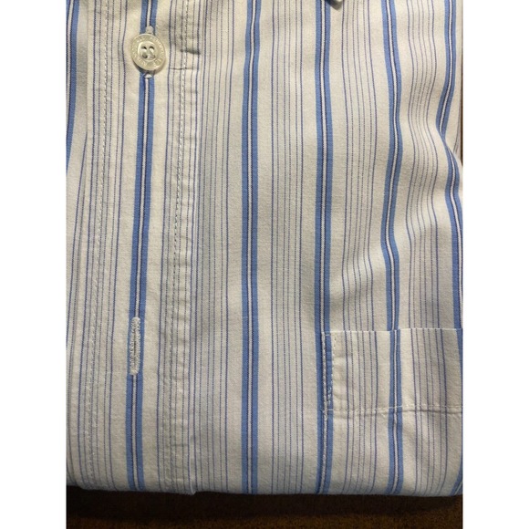 Original Aeropostale Authentic Fit Long Sleeve Shirt L Blue Stripe Gently Used - Picture 6 of 7